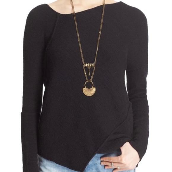 Free People Love and Harmony Gray Ribbed Knit Sweater - Picture 12 of 13